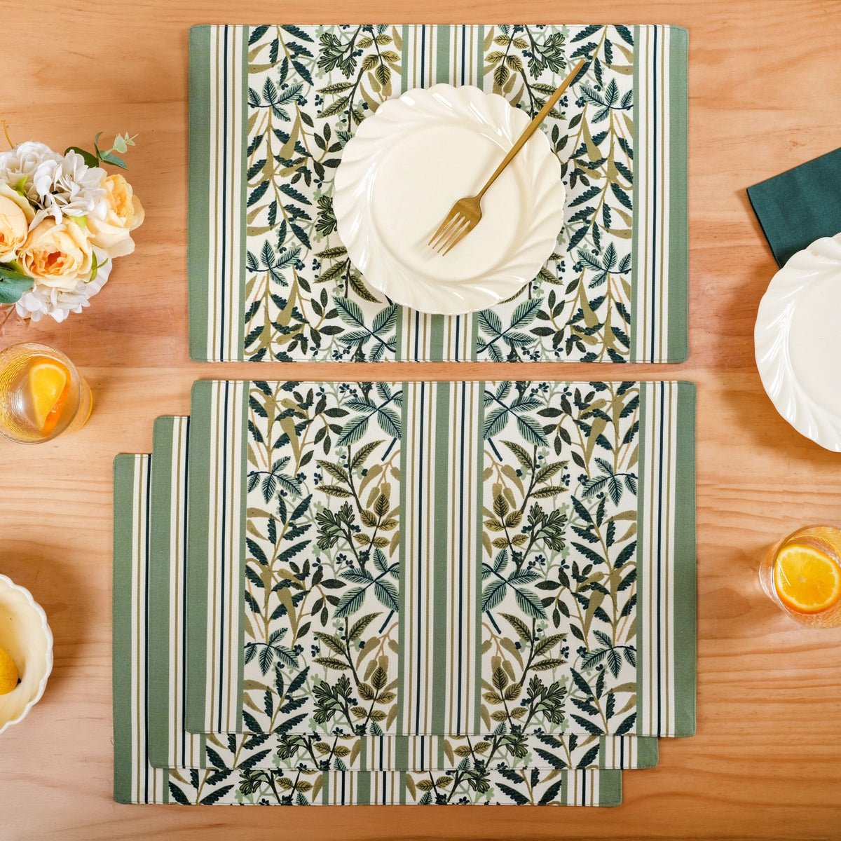 Botanica Cotton Placemat Set Of 4 Nestasia