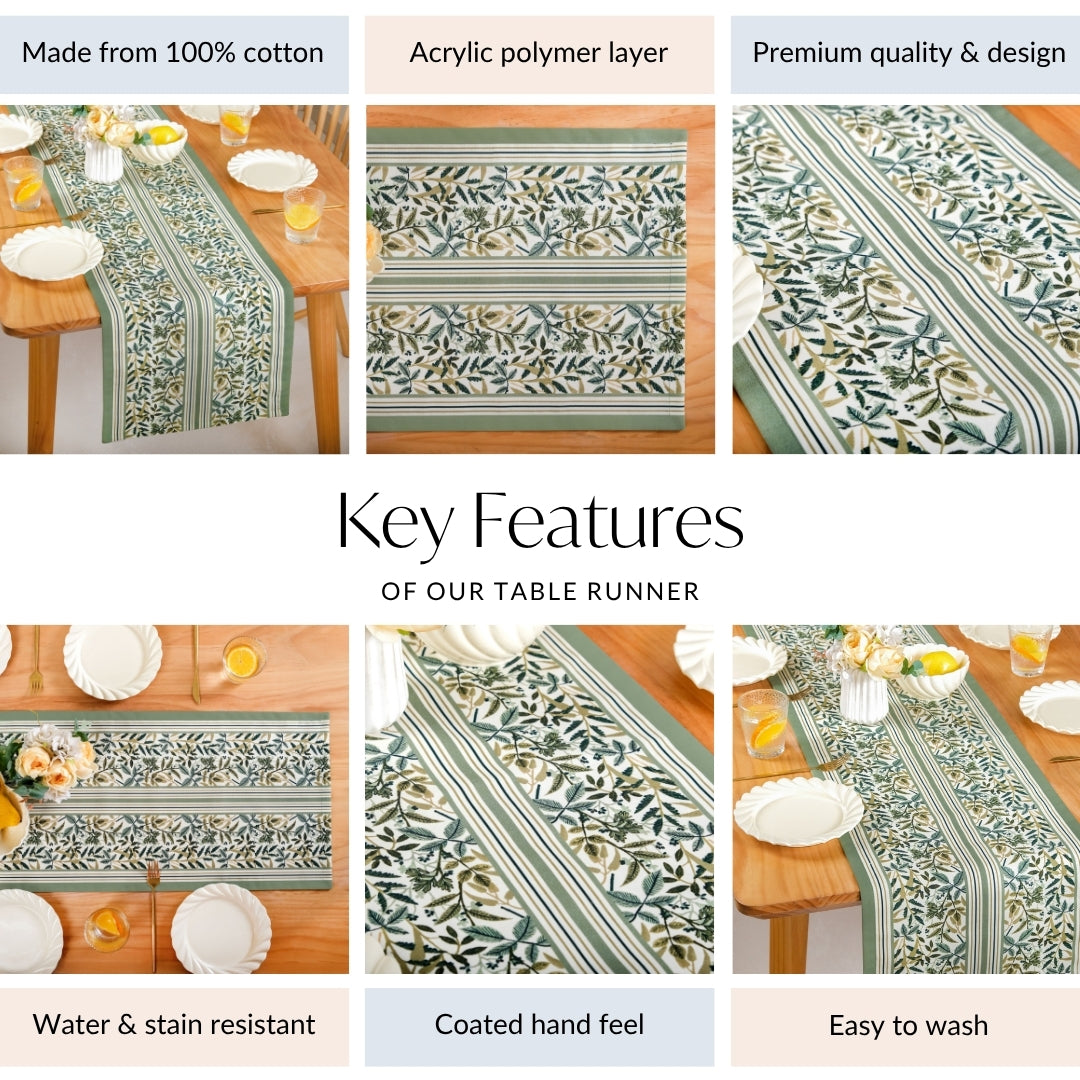 Botanica Cotton 8 Seater Runner 264x35cm Nestasia