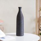 Earthy Black Pottery Ceramic Vase Nestasia