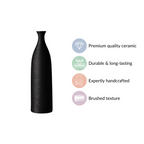Earthy Black Pottery Ceramic Vase Nestasia