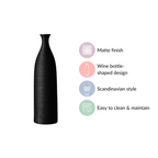 Earthy Black Pottery Ceramic Vase Nestasia