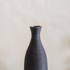 Earthy Black Pottery Ceramic Vase Nestasia