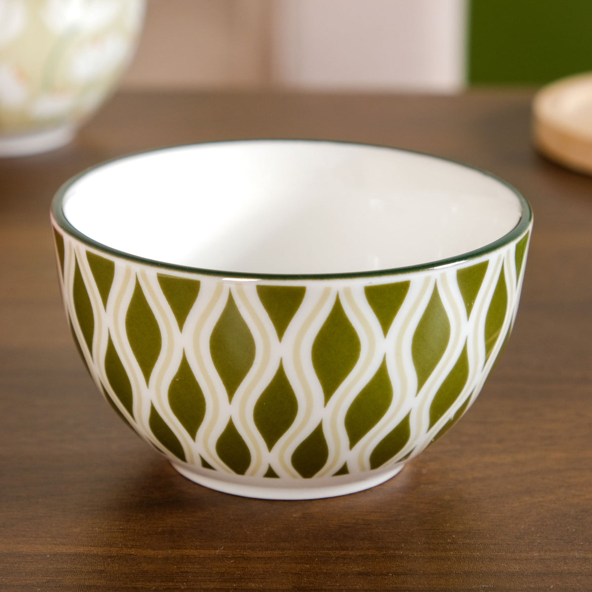 Sage Scape Bowl Tray And Toothpick Holder Set Of 5 Nestasia