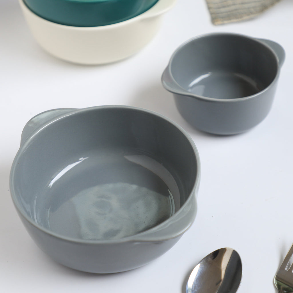 Bowl For Baking Grey Large 650ml Nestasia