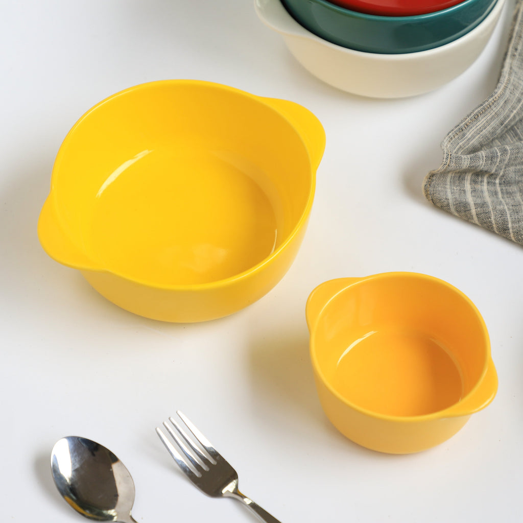 Bowl For Baking Yellow Large 650ml Nestasia