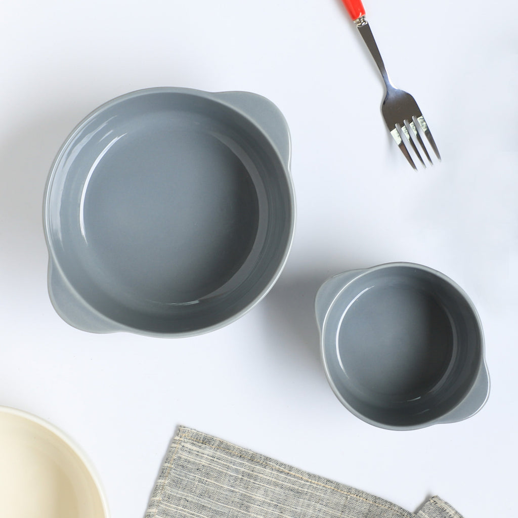 Bowl For Baking Grey Large 650ml Nestasia