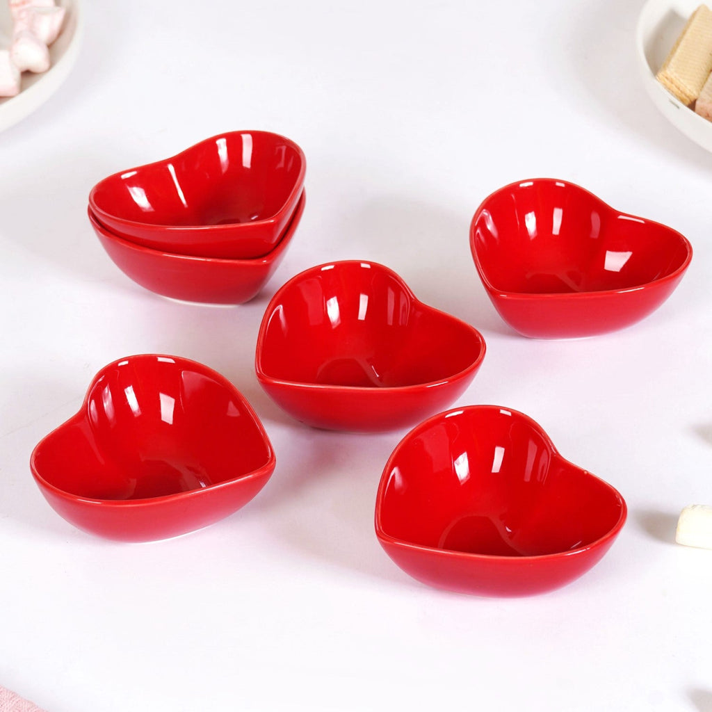 Heart Shaped Bowls Set of 6 Nestasia