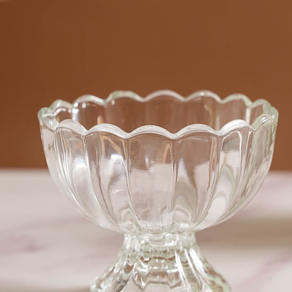 Glass Ice Cream Dessert Bowl Set Of 6 120ml Nestasia