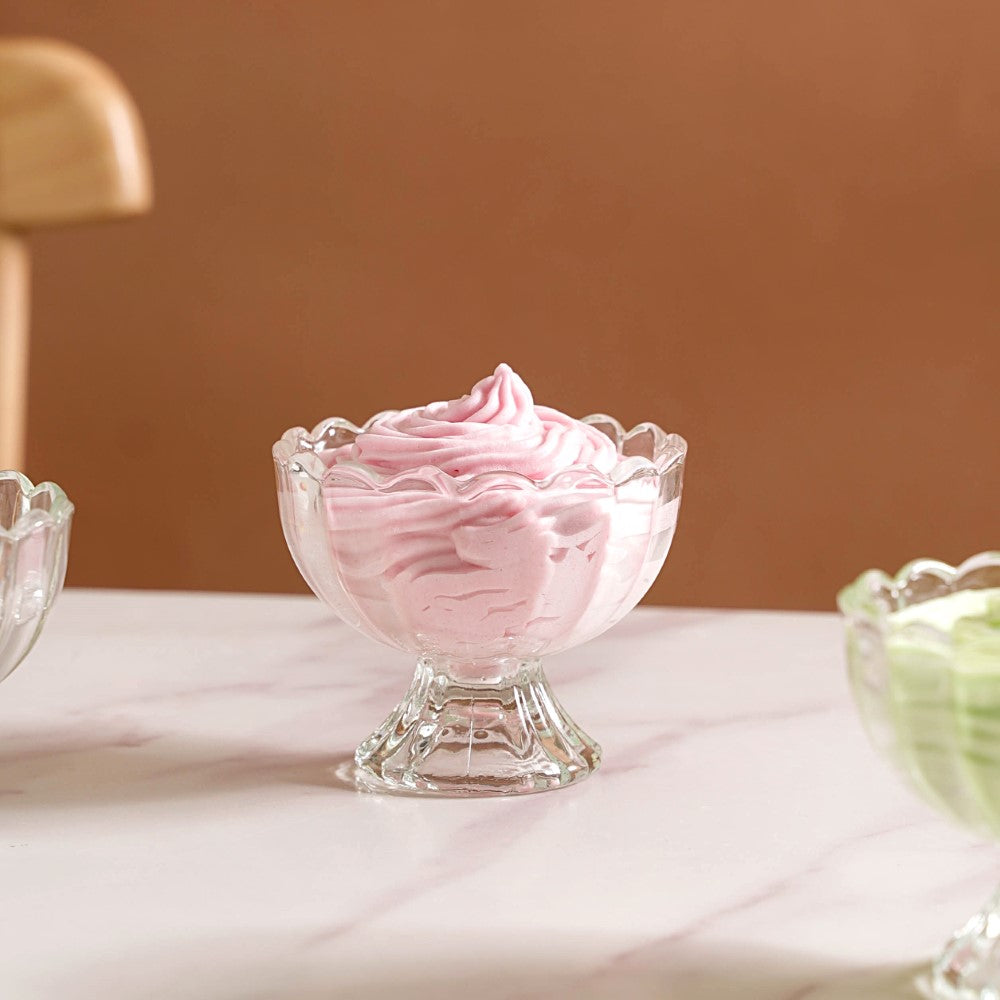 Glass Ice Cream Dessert Bowl Set Of 6 120ml Nestasia