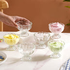 Glass Ice Cream Dessert Bowl Set Of 6 120ml Nestasia
