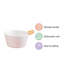 Ceramic Snack Bowl With Handle White 450 ml Nestasia