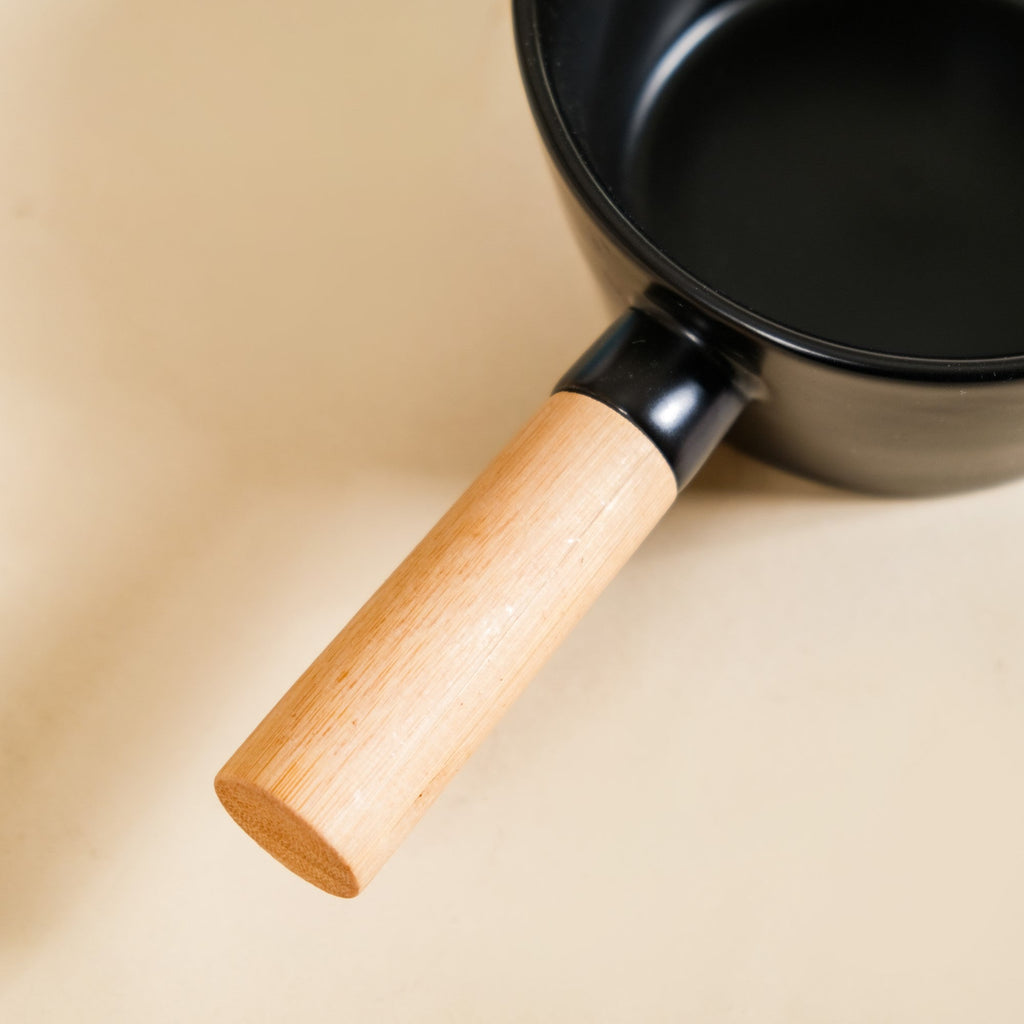 Ceramic Bowl With Handle Black 450 ml Nestasia