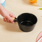Ceramic Bowl With Handle Black 450 ml Nestasia