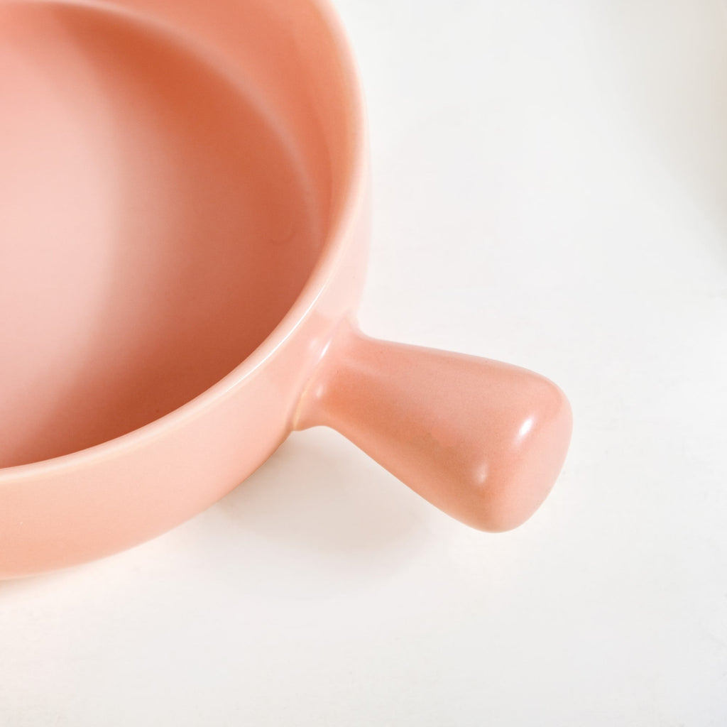 Peach Ceramic Bowl With Handle 700ml Nestasia