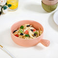 Peach Ceramic Bowl With Handle 700ml Nestasia