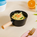 Ceramic Bowl With Handle Black 450 ml Nestasia