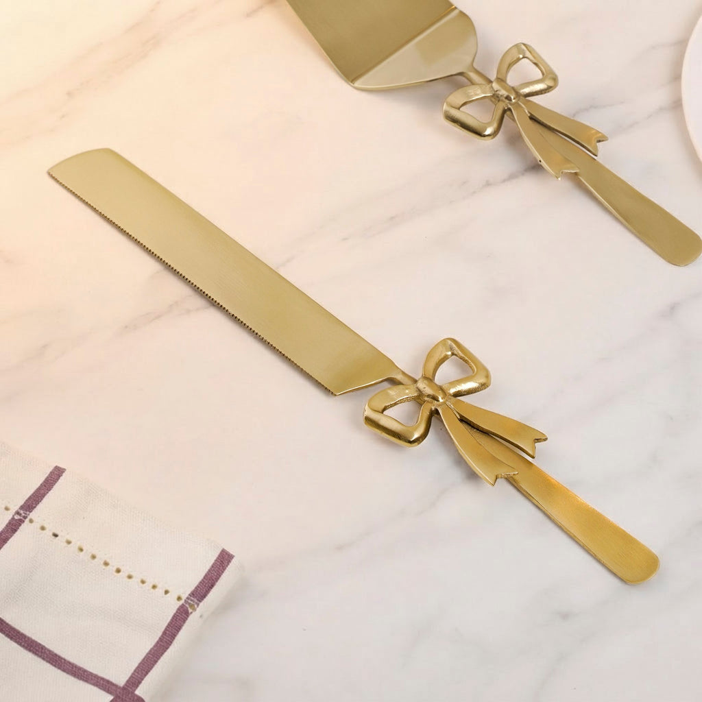 Bowmance Cake Knife And Server Set Of 2 Nestasia