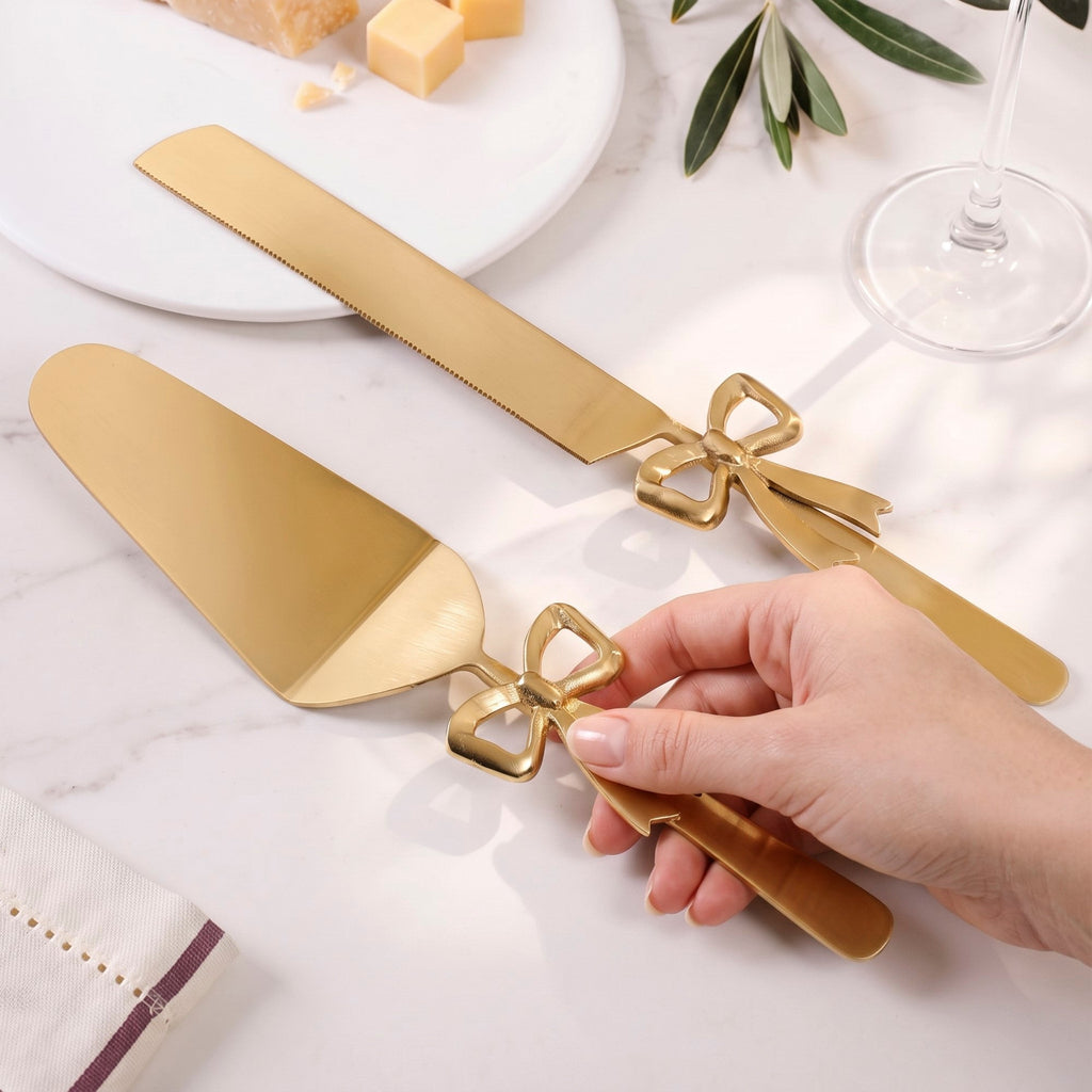 Bowmance Cake Knife And Server Set Of 2 Nestasia