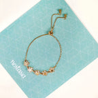Blingy Stone Flower Charm Bracelet For Women Nestasia