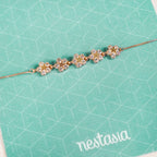 Blingy Stone Flower Charm Bracelet For Women Nestasia