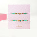 Hamsa Eye Heart Charm Bracelet Set Of 2 Nestasia