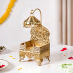 Brass Singhasan With Detachable Chatra Nestasia