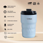 Brewster Insulated Travel Mug With Lid Baby Blue Jay 350ml Nestasia