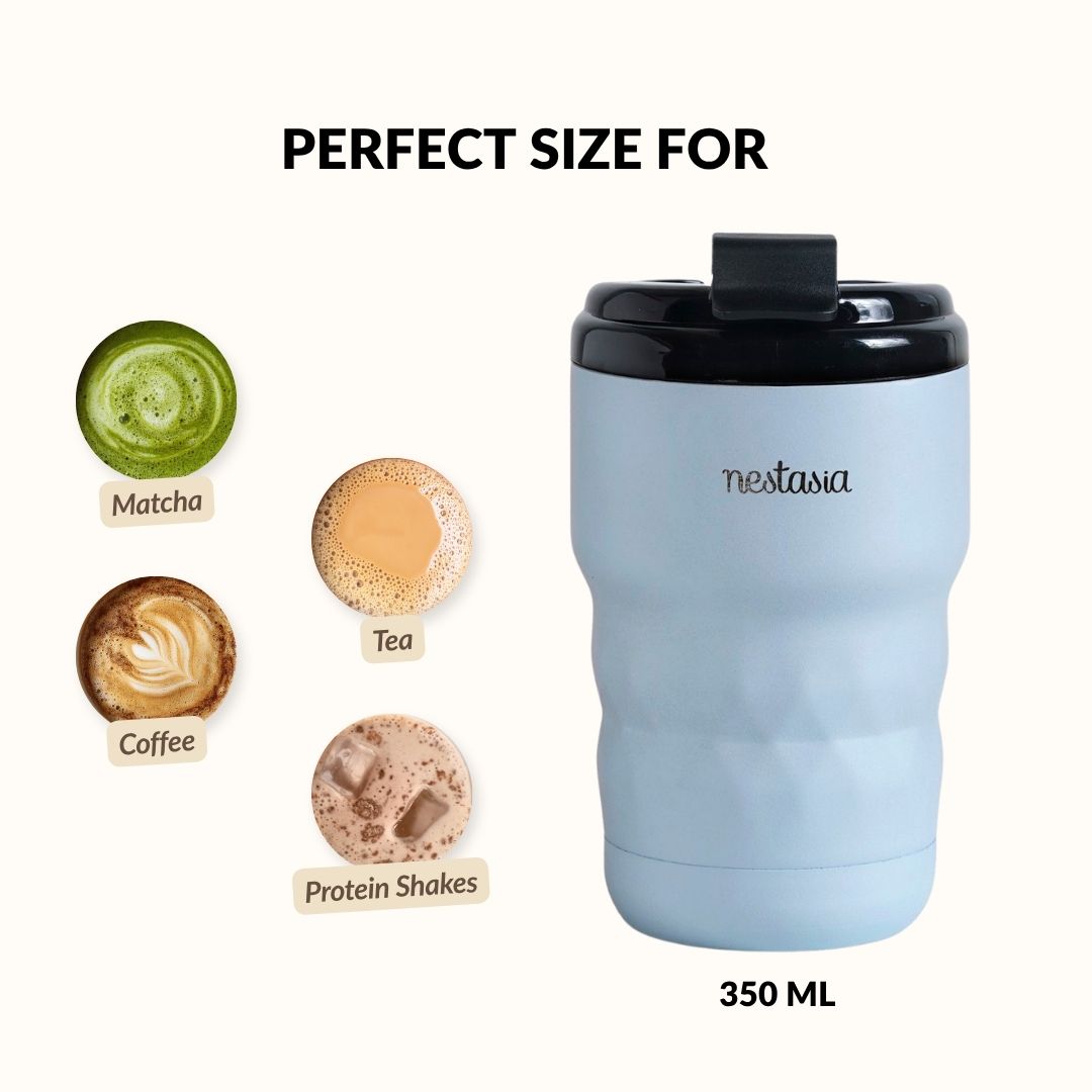 Brewster Insulated Travel Mug With Lid Baby Blue Jay 350ml Nestasia