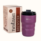 Brewster Insulated Travel Mug With Lid Plum Party Mauve 350ml Nestasia