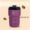 Brewster Insulated Travel Mug With Lid Plum Party Mauve 350ml Nestasia