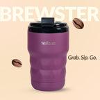 Brewster Insulated Travel Mug With Lid Plum Party Mauve 350ml Nestasia