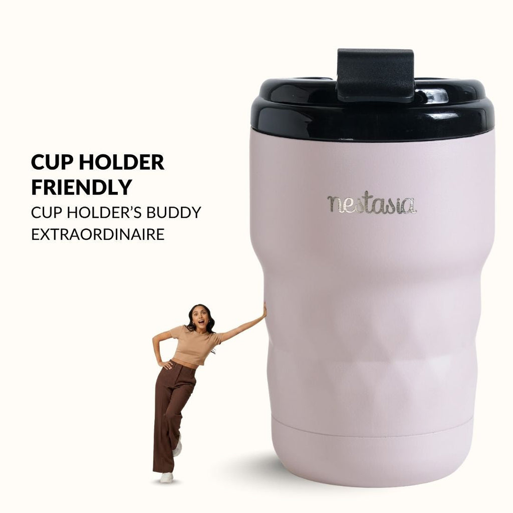 Brewster Insulated Travel Mug With Lid Rosy Taupe 350ml Nestasia