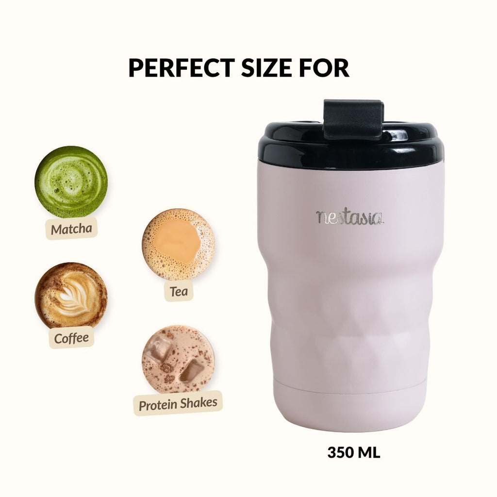Brewster Insulated Travel Mug With Lid Rosy Taupe 350ml Nestasia