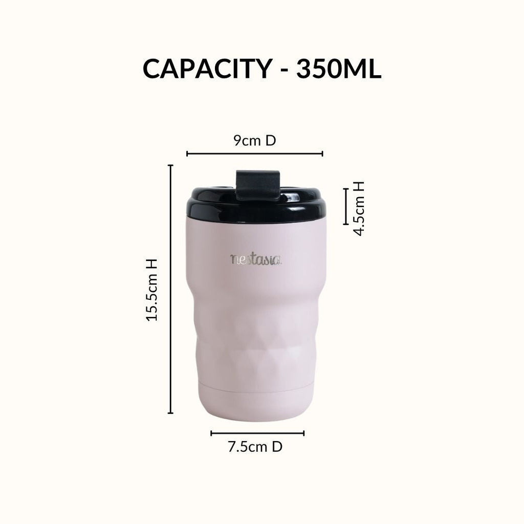 Brewster Insulated Travel Mug With Lid Rosy Taupe 350ml Nestasia