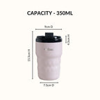 Brewster Insulated Travel Mug With Lid Rosy Taupe 350ml Nestasia