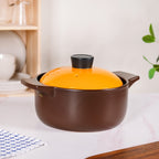 Clementine Ceramic Deep Cooking Pot With Lid 3200ml Nestasia