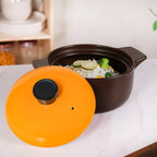 Clementine Ceramic Deep Cooking Pot With Lid 3200ml Nestasia