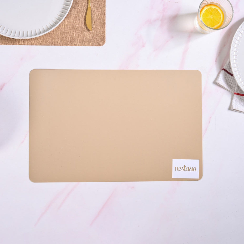 Rectangle Brown Table Mat Set Of 6 Nestasia