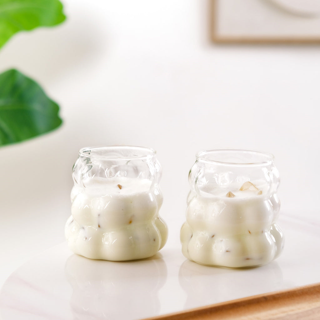 Bubble Cloud Glass Set Of 2 400ml Nestasia