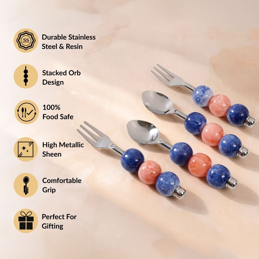 Bubble Orb Cutlery Set Of 4 Nestasia
