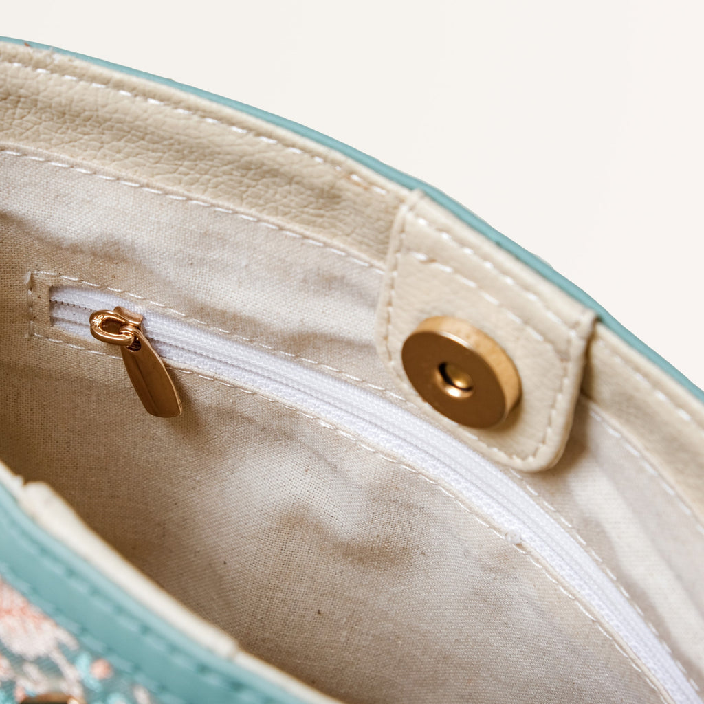 Eden Structured Bucket Bag Mint Nestasia