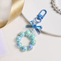 Burst Of Blue Beaded Keychain Nestasia