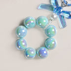 Burst Of Blue Beaded Keychain Nestasia
