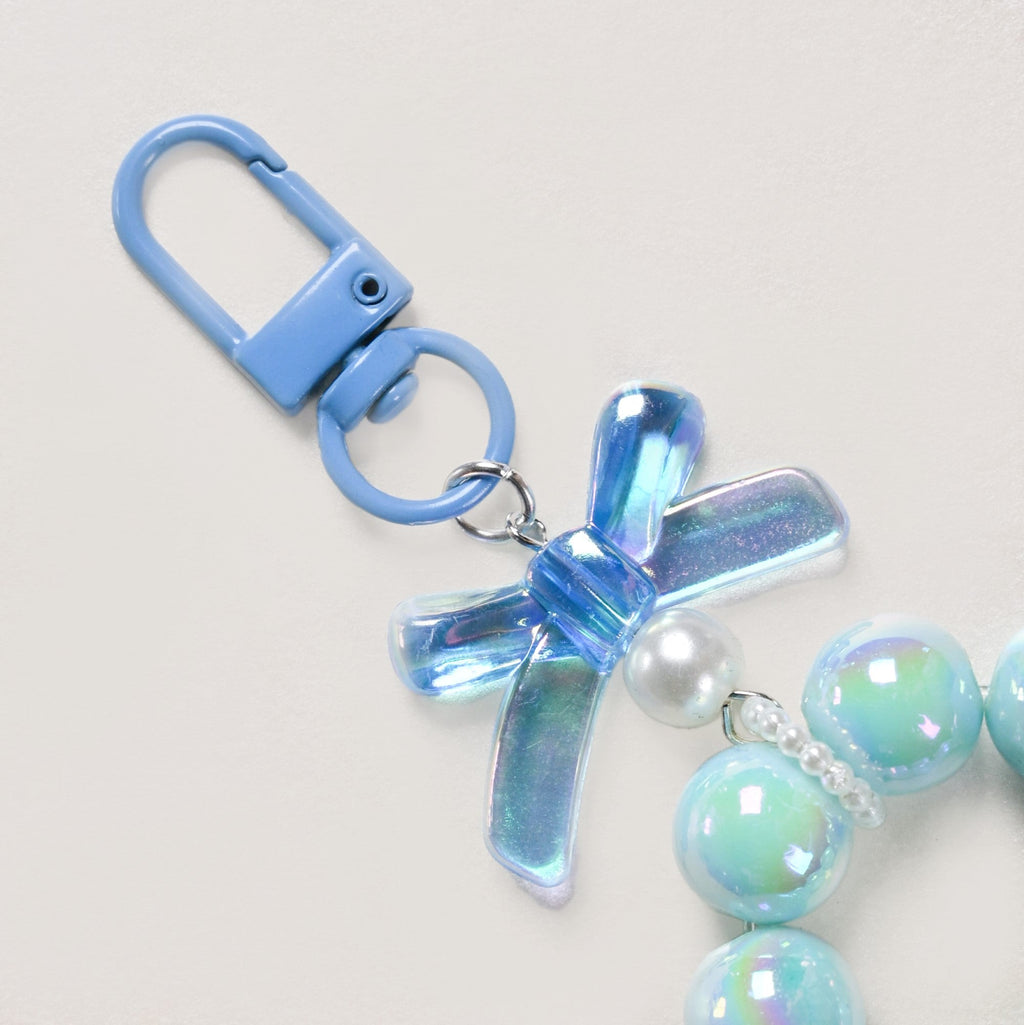 Burst Of Blue Beaded Keychain Nestasia
