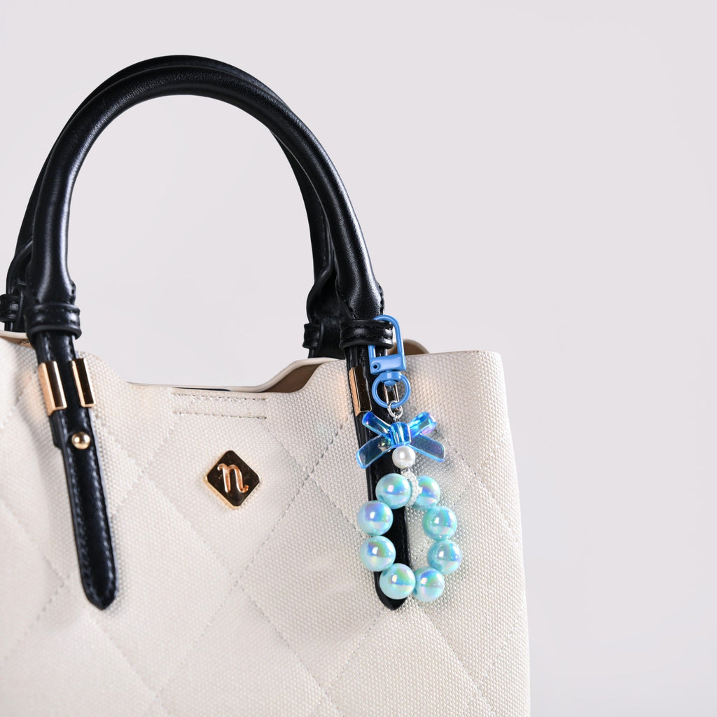 Burst Of Blue Beaded Keychain Nestasia
