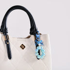 Burst Of Blue Beaded Keychain Nestasia