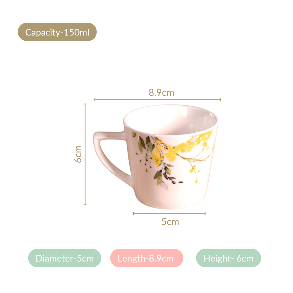 Buttercup Blossom Tea Cup Set Of 6 150ml Nestasia