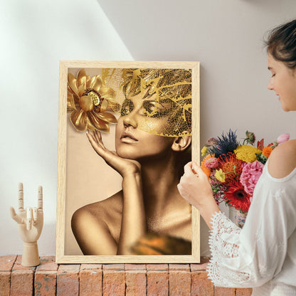 ArtX Women Aesthetic Wall Decor Paintings with Frame for Home Decoration, for Living Room, Bedroom, Office, Set Of 2 AXII-20-GRL