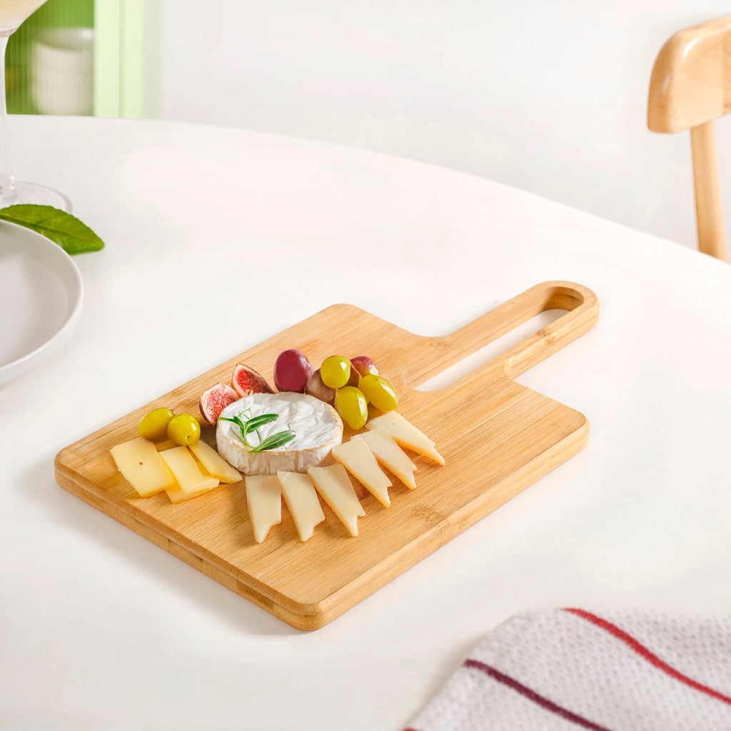 Mod Bamboo Platter With Handle 13 Inch Nestasia