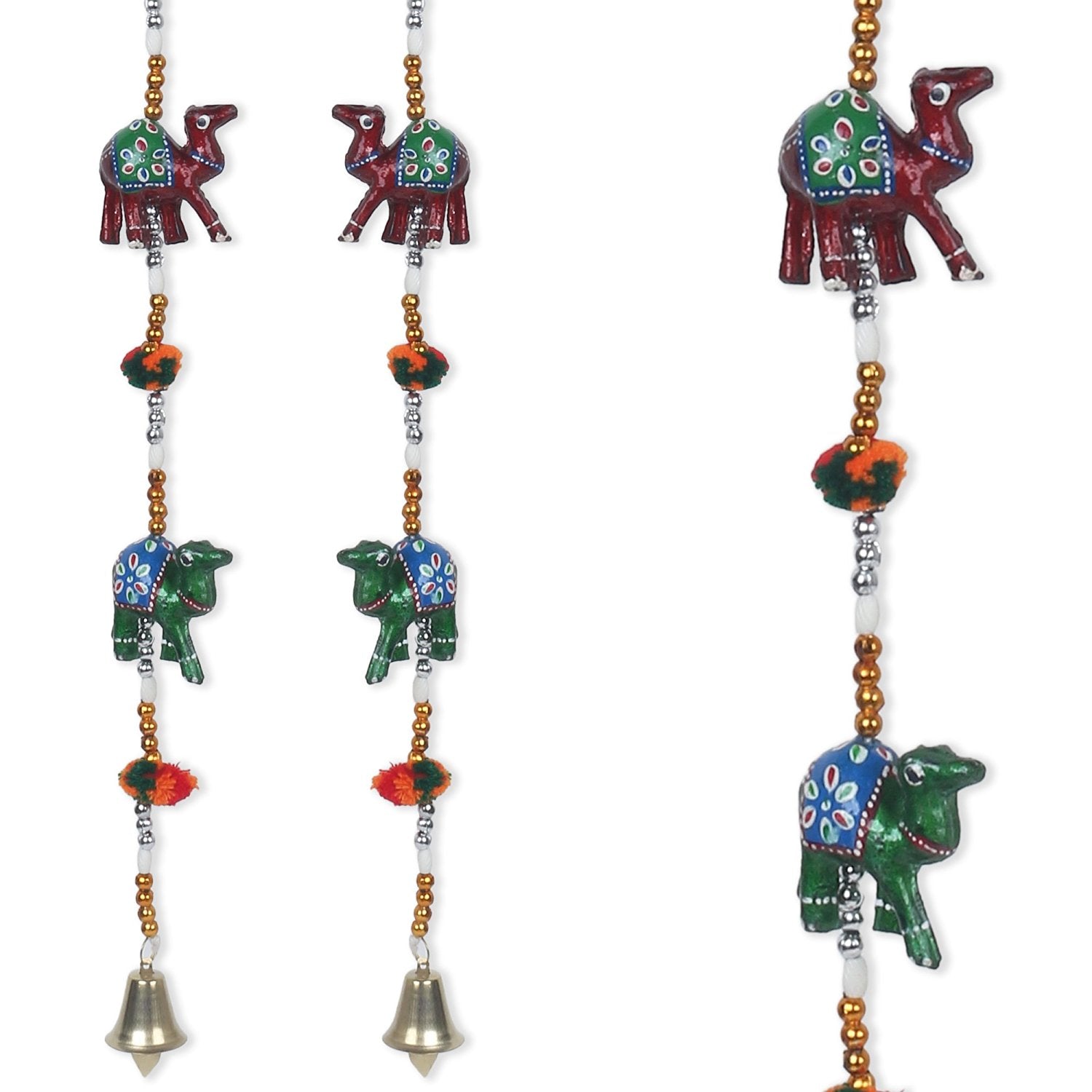 Multicolor Handcrafted Decorative Rajasthani Camel Wall/Door hanging Toran set of 2 Kafalo